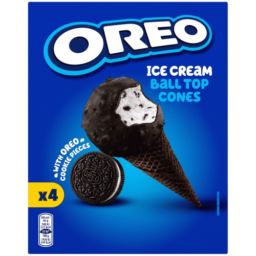 Oreo Cookie Pieces Topped Ice Cream Cones (4 x 400ml) Compare Prices