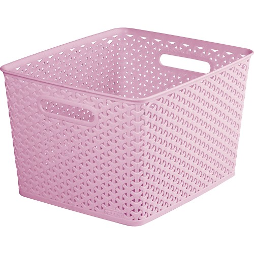 Curver Large My Style Large Rectangular Pink Storage Basket (18 Litre