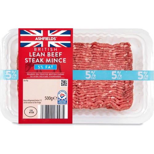 Ashfields 100 British Lean Beef Steak Mince 5 Fat Compare Prices