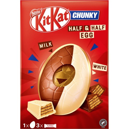 Kit Kat Chunky Half & Half Milk & White Chocolate Easter Egg (270g