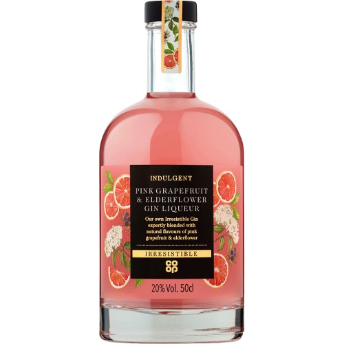 Coop Irresistible Indulgent Pink Grapefruit & Elderflower Gin Liqueur (50cl) Compare Prices
