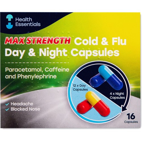 Health Essentials Max Strength Cold & Flu Day & Night Capsules Compare Prices & Where To Buy