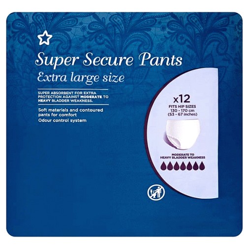 Superdrug Super Incontinence Pants Extra Large (12) Compare Prices