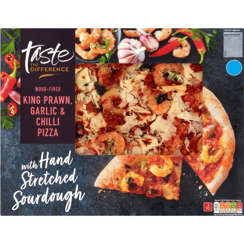 Sainsbury's Wood Fired King Prawn Garlic & Chilli Pizza Taste the
