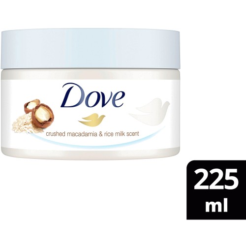 Dove Macadamia & Rice Milk Body Scrub (225ml) Compare Prices & Where
