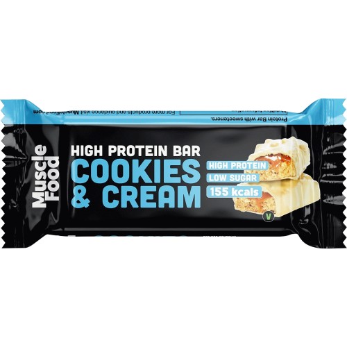 Musclefood High Protein Bar Cookies & Cream (45g) Compare Prices