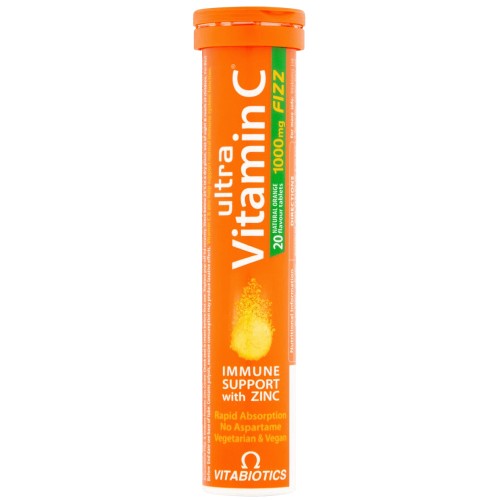 ASDA Vitamin C & Zinc Effervescent Immunity Orange Flavour 20 Tablets