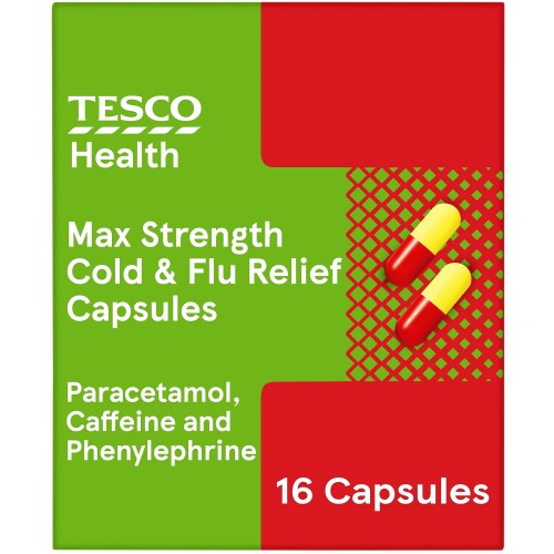 Tesco Maximum Strength Cold And Flu Caps 16 Compare Prices & Where To Buy Trolley.co.uk