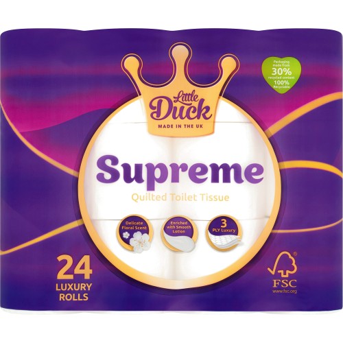 Little Duck Supreme Quilted Toilet Tissue 24 Rolls Starting from £4.
