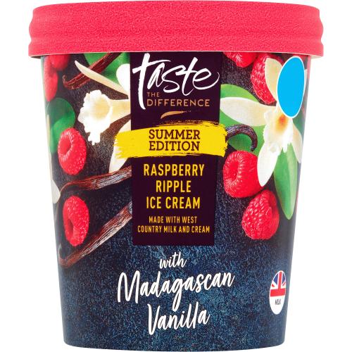 Sainsbury's Summer Edition Raspberry Ripple Ice Cream Taste the