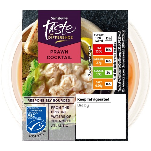 Sainsbury's Ready To Eat Coldwater Prawn Cocktail MSC Taste the