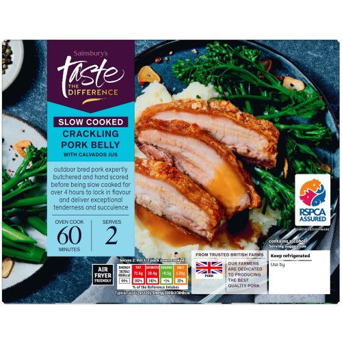 Sainsbury's Slow Cooked Outdoor Bred Hand Scored Crackling British Pork