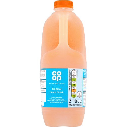 Coop No Added Sugar Tropical Juice Drink (2 Litre) Compare Prices