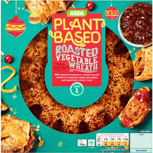 ASDA Plant Based Roasted Vegetable Wreath (520g) Compare Prices