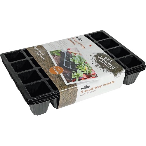 Wilko Black Seed Tray 24 Inserts (5) Compare Prices & Where To Buy