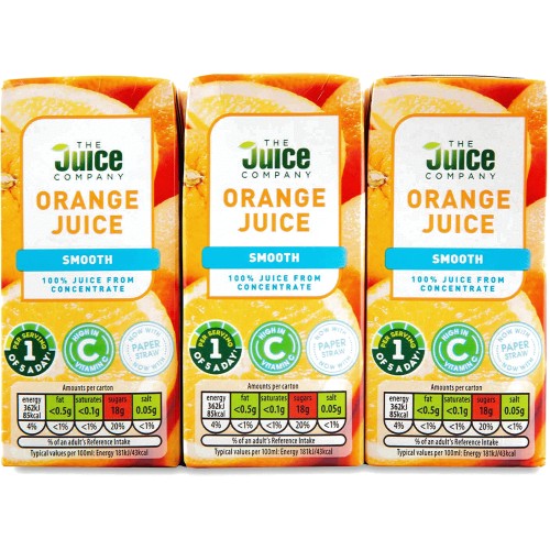 The Juice Company Smooth Orange Juice (6 x 200ml) Compare Prices & Where To Buy Trolley.co.uk