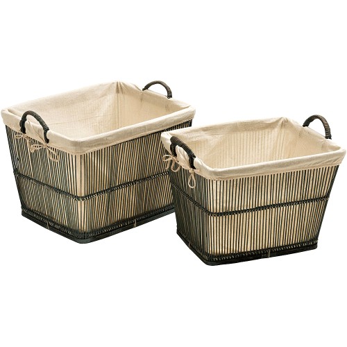 Premier Housewares Rustic Grey Storage Baskets Set of 2 Compare