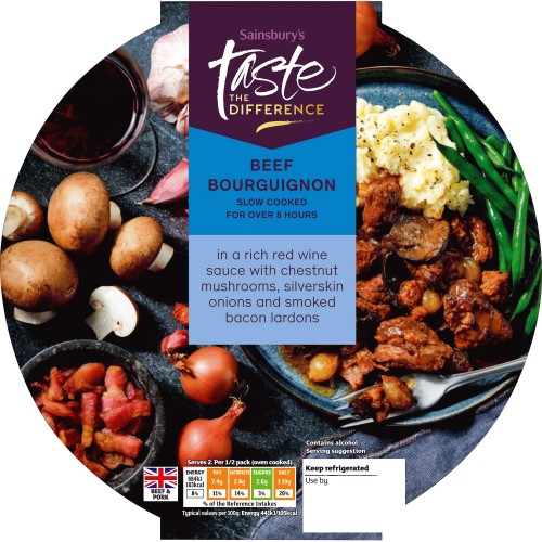 Sainsbury's Slow Cooked Beef Bourguignon Taste the Difference (440g