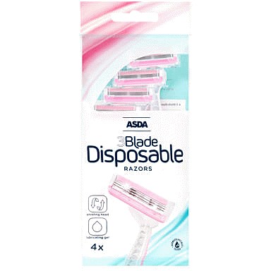ASDA 3 Blade Disposable Razors (4) Compare Prices & Where To Buy