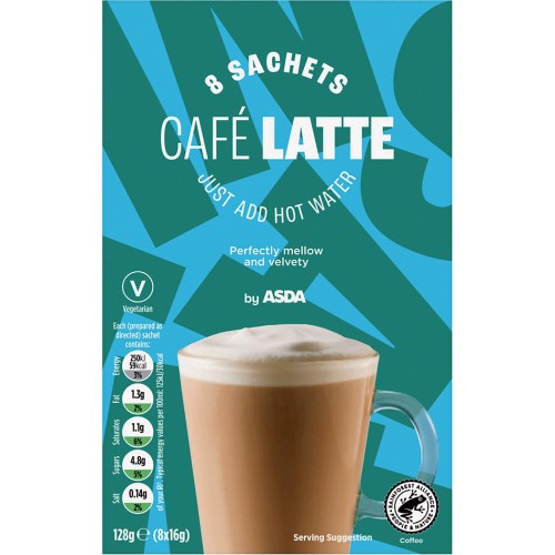 ASDA Cafe Latte (8 x 16g, 128g, 17g) Compare Prices & Where To Buy