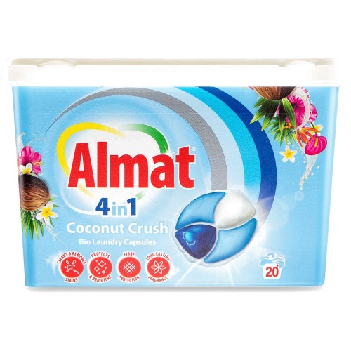 Almat Premium 4 In 1 Action Coconut Laundry Capsules 20 Washes