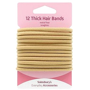 Sainsbury's Accessories Thick Blonde Hair Bands (12) Compare Prices