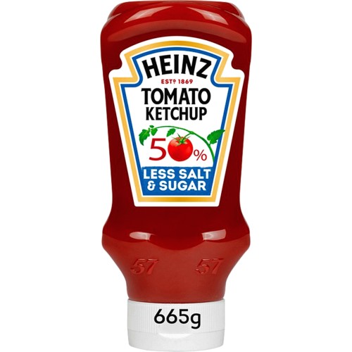 Heinz Tomato Ketchup 50 Less Sugar And Salt (605ml) Compare Prices
