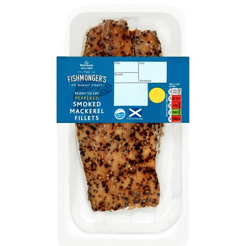 Morrisons Market Street Peppered Hot Smoked Mackerel Fillets Typically