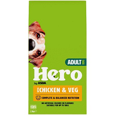 Hero by ASDA Chicken & Veg Dry Adult Dog Food Compare Prices & Where