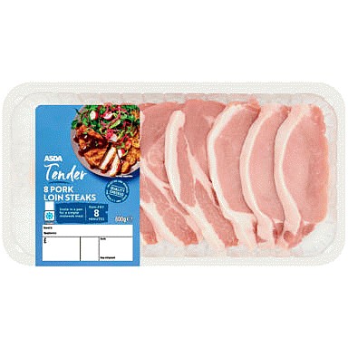 ASDA Spiced 8 Coronation British Pork Loin Steaks (940g) Compare