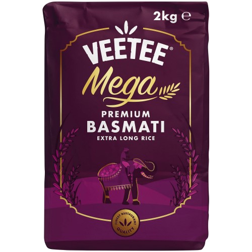 Veetee Mega Basmati Extra Long Premium Rice (2kg) Compare Prices