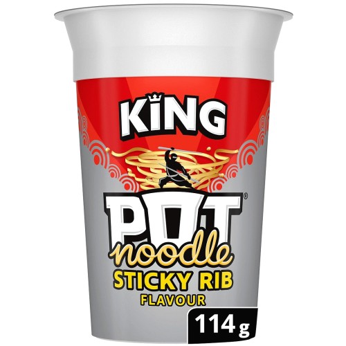 Pot Noodle King Sticky Rib Instant Noodles (114g) Compare Prices
