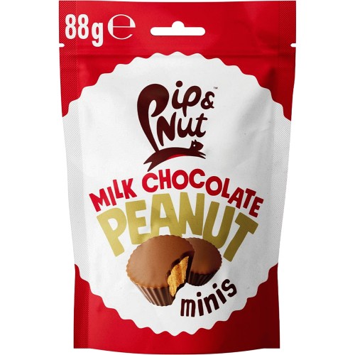 Pip & Nut Mini Milk Chocolate Peanut Butter Cups Share Bag (88g