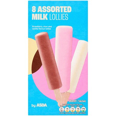 ASDA Assorted Milk Lollies (8 x 35ml, 280ml) Compare Prices & Where