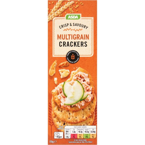 ASDA Crisp & Savoury Multigrain Crackers (170g) Compare Prices