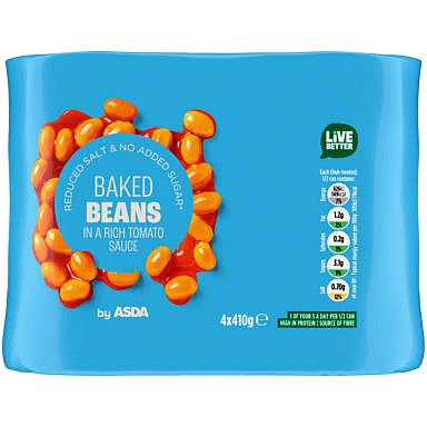 Branston Beans Reduced Salt and Sugar (4 x 410g) Compare Prices