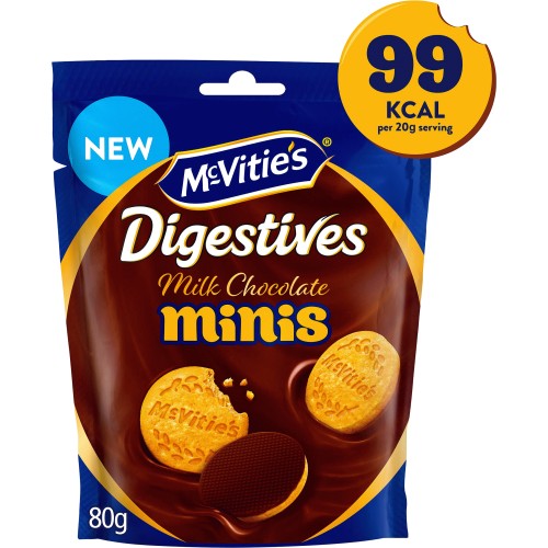 McVitie's Digestives Milk Chocolate Minis (80g) Compare Prices