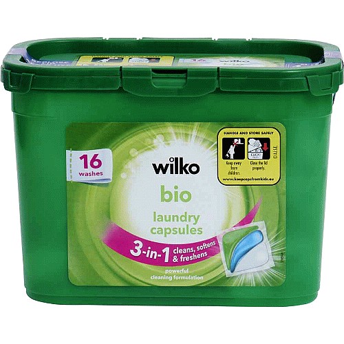 Wilko 3 in 1 Bio Laundry Capsules 16 Washes (16w) Compare Prices