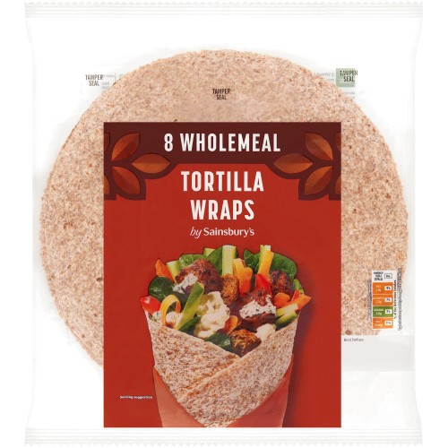Sainsbury's Wholemeal Tortilla Wraps (8 x 512g) Compare Prices
