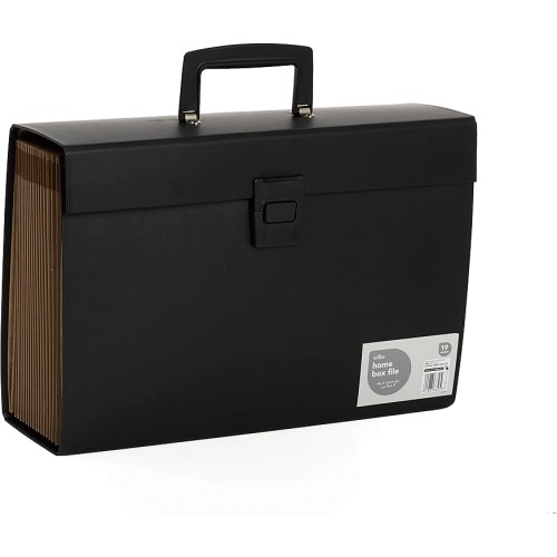 Wilko A4 Black Expanding Box File with 19 Sections Compare Prices