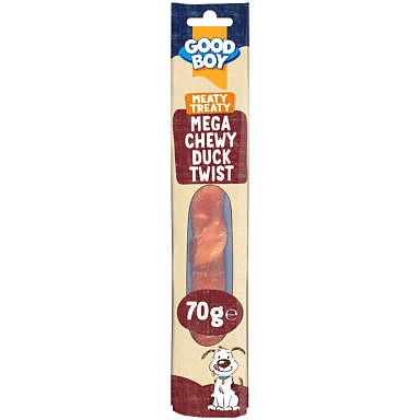 Good Boy Meaty Treaty Jumbo Chewy Duck Twister Dog Treats (70g