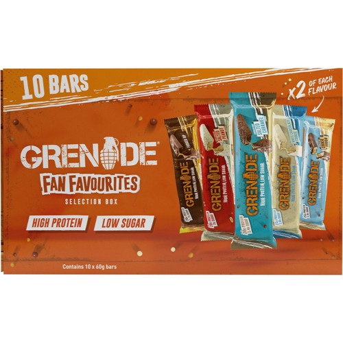 Grenade Protein Bars Fan Favourites Selection Box (10 x 60g) Compare Prices & Where To Buy