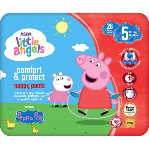 ASDA Little Angels Peppa Pig Nappy Pants Size 5 (28) Compare Prices