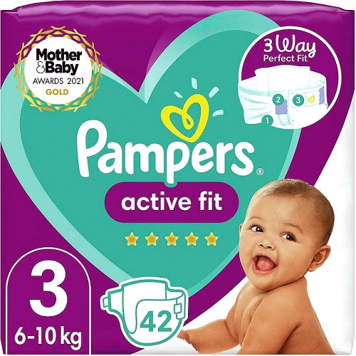 Pampers Active Fit Size 3 42 Nappies 6kg10kg Essential Pack Compare