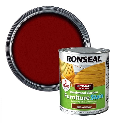 Ronseal Satin Garden Hardwood Woodstain Deep Mahogany Compare Prices
