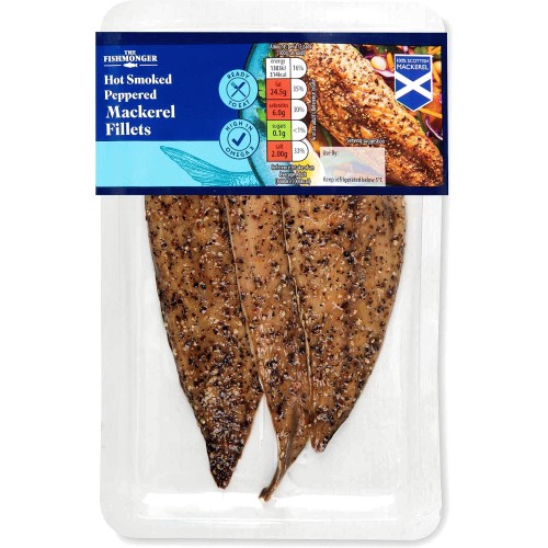 The Fishmonger Hot Smoked Black Pepper Mackerel Fillets Compare