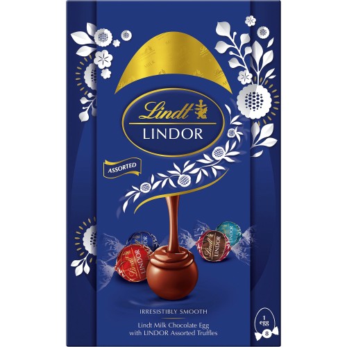 Lindt Giant Milk Chocolate Easter Egg with Lindor Assorted Truffles