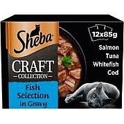 Sheba Select Slices Adult Wet Cat Food Pouches Fish Collection in Gravy