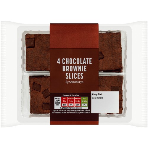 Sainsbury's Free From Chocolate Orange Brownie Slices (4 x 132g
