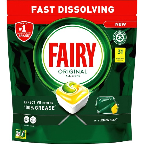 Fairy Lemon All In One Dishwasher Tablets Lemon (31) Compare Prices